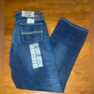 ARIAT MEN'S M4 FORD BRAGG DARK STRETCH RELAXED BOOTCUT JEANS Size 36/34